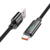 Дата кабель Hoco U125 Benefit 5A USB to Type-C with display (1.2m) Black
