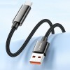 Дата кабель Hoco U125 Benefit 5A USB to Type-C with display (1.2m) Black