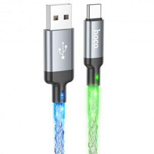 Дата кабель Hoco U112 Shine USB to Type-C 3A (1m) Gray Дата кабель Hoco U112 Shine USB to Type-C 3A (1m) Gray