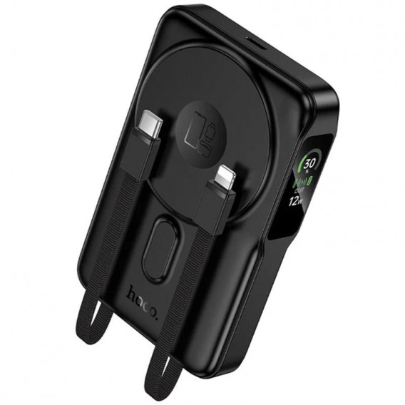 Портативний ЗП Power Bank Hoco Q48 Core PD20W з БЗП+iWatch 10000 mAh Black Портативний ЗП Power Bank Hoco Q48 Core PD20W з БЗП+iWatch 10000 mAh Black