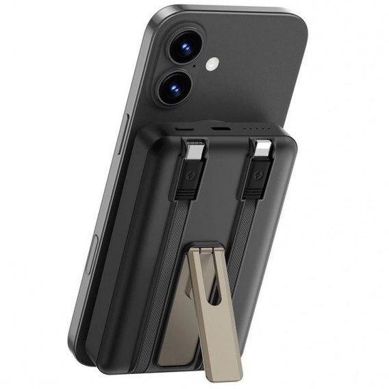 Портативний ЗП Power Bank WIWU Wi-P056 22.5W+PD20W з БЗП+iWatch with cable 10000 mAh Black Портативний ЗП Power Bank WIWU Wi-P056 22.5W+PD20W з БЗП+iWatch with cable 10000 mAh Black