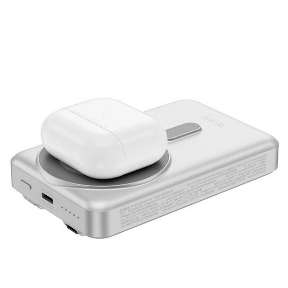 Портативний ЗП Power Bank WIWU Wi-P056 22.5W+PD20W з БЗП+iWatch with cable 10000 mAh Silver Портативний ЗП Power Bank WIWU Wi-P056 22.5W+PD20W з БЗП+iWatch with cable 10000 mAh Silver