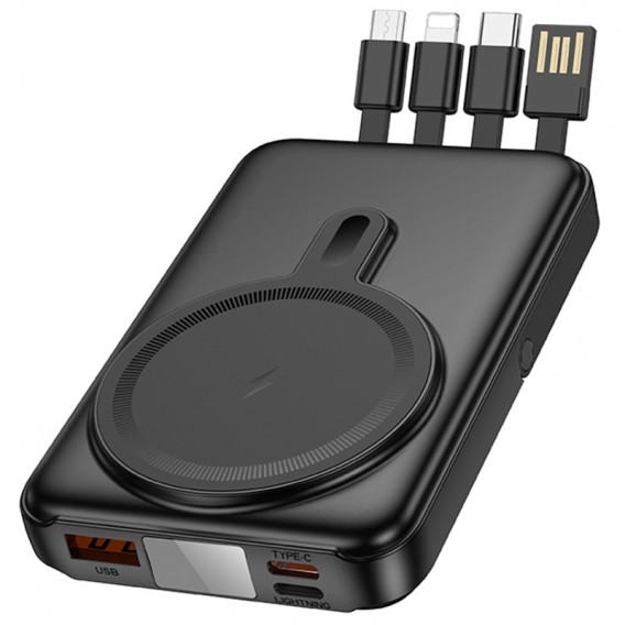 Портативний ЗП Power Bank Hoco J135 Rico 22.5W+PD20W з БЗП 10000 mAh Black Портативний ЗП Power Bank Hoco J135 Rico 22.5W+PD20W з БЗП 10000 mAh Black