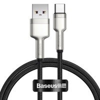 Дата кабель Baseus Cafule Metal USB to Type-C 66W (1m) (CAKF00010) Black Дата кабель Baseus Cafule Metal USB to Type-C 66W (1m) (CAKF00010) Black