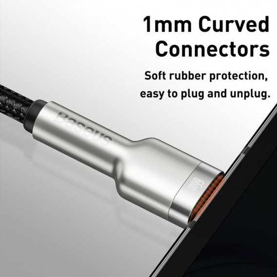 Дата кабель Baseus Cafule Metal USB to Type-C 66W (1m) (CAKF00010) Black Дата кабель Baseus Cafule Metal USB to Type-C 66W (1m) (CAKF00010) Black