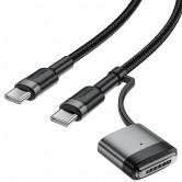 Дата кабель Acefast C22-05 2in1 Type-C to Type-C 240W/MAG3 140W (1.2m) Black Дата кабель Acefast C22-05 2in1 Type-C to Type-C 240W/MAG3 140W (1.2m) Black