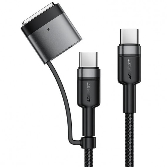 Дата кабель Acefast C22-05 2in1 Type-C to Type-C 240W/MAG3 140W (1.2m) Black Дата кабель Acefast C22-05 2in1 Type-C to Type-C 240W/MAG3 140W (1.2m) Black