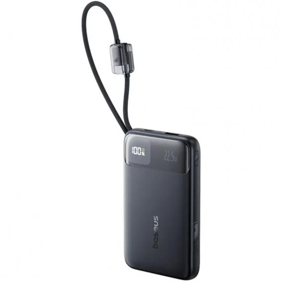 Портативний ЗП Power Bank Baseus EnerFill FC11 PD22.5W with cable 10000 mAh (E0027R) Cosmic Black Портативний ЗП Power Bank Baseus EnerFill FC11 PD22.5W with cable 10000 mAh (E0027R) Cosmic Black