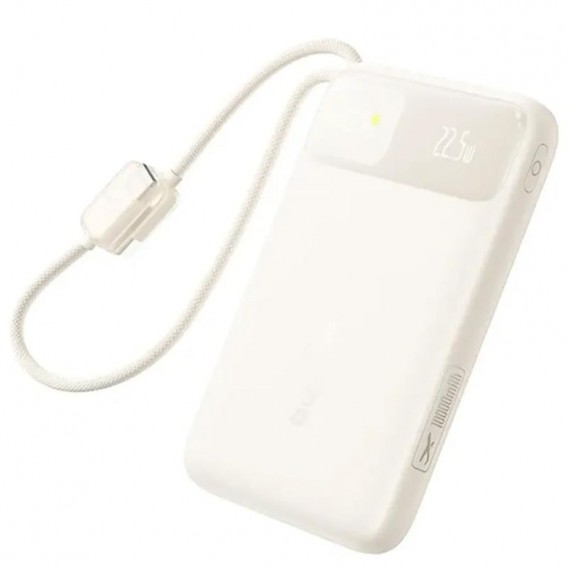 Портативний ЗП Power Bank Baseus EnerFill FC11 PD22.5W with cable 10000 mAh (E0027R) Biege