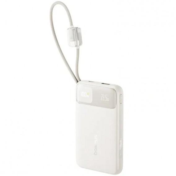 Портативний ЗП Power Bank Baseus EnerFill FC11 PD22.5W with cable 10000 mAh (E0027R) Biege Портативний ЗП Power Bank Baseus EnerFill FC11 PD22.5W with cable 10000 mAh (E0027R) Biege