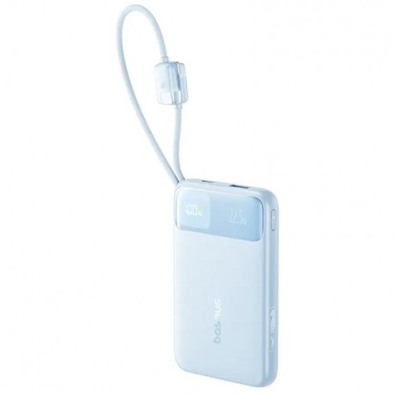 Портативний ЗП Power Bank Baseus EnerFill FC11 PD22.5W with cable 10000 mAh (E0027R) Galaxy Blue