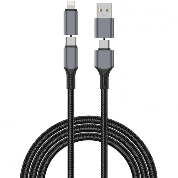 Дата кабель WIWU C077 Cyberlink Type-C to Lightning 27W (1m) Silver Дата кабель WIWU C077 Cyberlink Type-C to Lightning 27W (1m) Silver