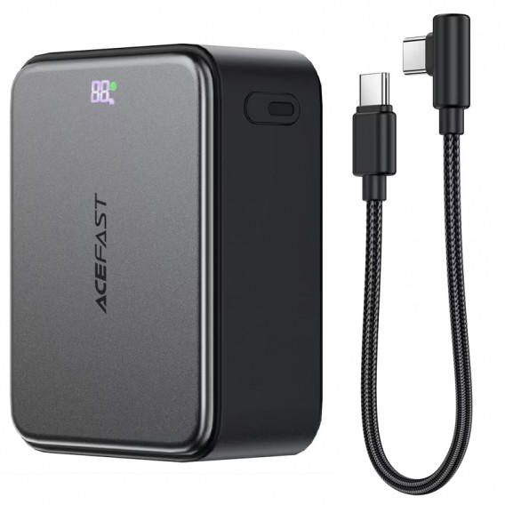 Портативний ЗП Power Bank Acefast M28 22.5W with cable 10000 mAh Black
