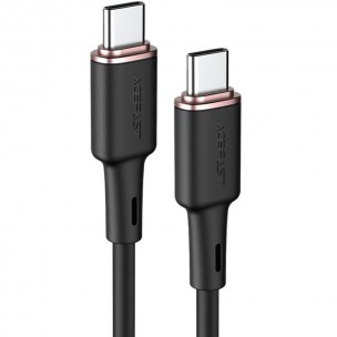 Дата кабель Acefast C2-03 USB-C to USB-C zinc alloy silicone (1.2m) Black