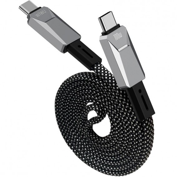 Дата кабель WIWU C078 Type-C to Type-C 100W (1m) Silver Дата кабель WIWU C078 Type-C to Type-C 100W (1m) Silver