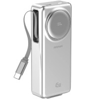 Портативное ЗУ Power Bank Amaya F132 45W with display and cable 10000 mAh Silver Портативное ЗУ Power Bank Amaya F132 45W with display and cable 10000 mAh Silver