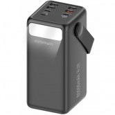 Портативний ЗП Power Bank Amaya APB-60 22.5W flashlight with cable 60000 mAh Black Портативний ЗП Power Bank Amaya APB-60 22.5W flashlight with cable 60000 mAh Black