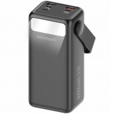 Портативний ЗП Power Bank Amaya APB-40 22.5W flashlight with cable 40000 mAh Black Портативний ЗП Power Bank Amaya APB-40 22.5W flashlight with cable 40000 mAh Black