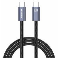 Дата кабель Amaya CC62 Type-C to Type-C 60W (2m) Gray