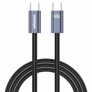 Дата кабель Amaya CC62 Type-C to Type-C 60W (2m) Gray