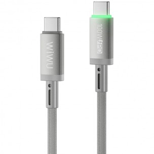 Дата кабель WIWU C084 Maglink Type-C to Type-C 100W (1m) Grey Дата кабель WIWU C084 Maglink Type-C to Type-C 100W (1m) Grey