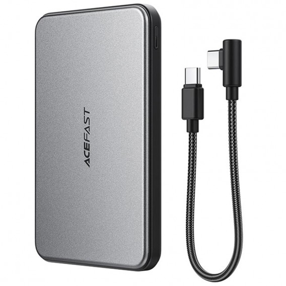 Портативний ЗП Power Bank Acefast M30 PD20W з БЗП with cable 5000 mAh Black Портативний ЗП Power Bank Acefast M30 PD20W з БЗП with cable 5000 mAh Black