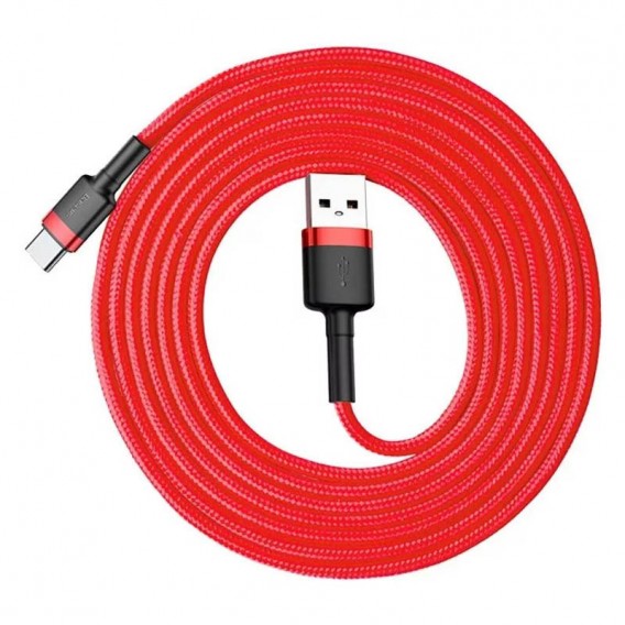 Дата кабель Baseus Cafule USB to Type-C Cable 2A (2m) (CATKLF-C) Червоний Дата кабель Baseus Cafule USB to Type-C Cable 2A (2m) (CATKLF-C) Червоний