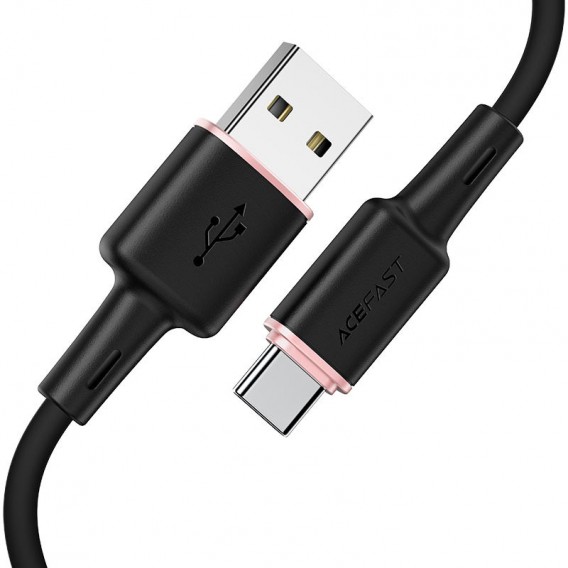 Дата кабель Acefast C2-04 USB to Type-C 3A (1.2m) Black Дата кабель Acefast C2-04 USB to Type-C 3A (1.2m) Black