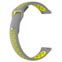 Силіконовий ремінець Active Air для Smart Watch, 22 мм, Gray / Yellow Силіконовий ремінець Active Air для Smart Watch, 22 мм, Gray / Yellow