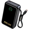 Портативний ЗП Power Bank Hoco Q54 Shine PD45W with cable 20000 mAh Metal gray