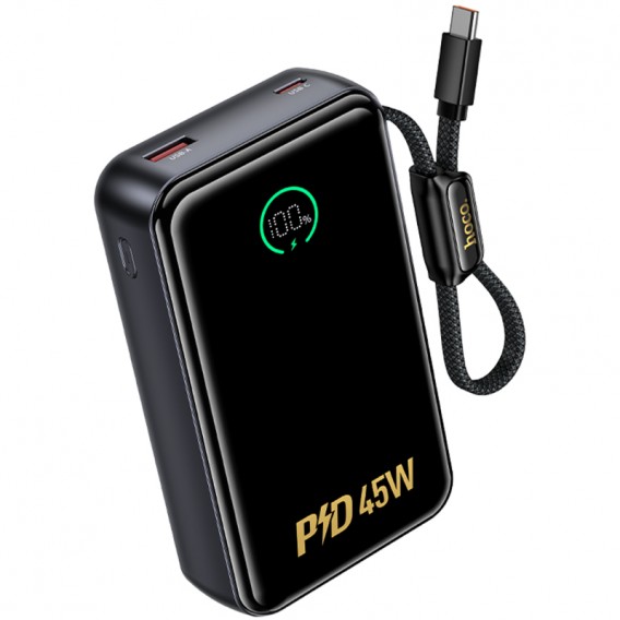 Портативний ЗП Power Bank Hoco Q54 Shine PD45W with cable 20000 mAh Metal gray Портативний ЗП Power Bank Hoco Q54 Shine PD45W with cable 20000 mAh Metal gray