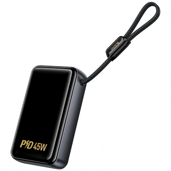 Портативний ЗП Power Bank Hoco Q54 Shine PD45W with cable 20000 mAh Metal gray Портативний ЗП Power Bank Hoco Q54 Shine PD45W with cable 20000 mAh Metal gray