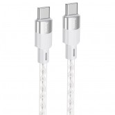 Дата кабель Hoco X99 Crystal Junction Type-C to Type-C 60W (1m) Gray