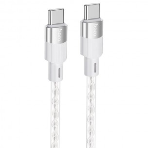 Дата кабель Hoco X99 Crystal Junction Type-C to Type-C 60W (1m) Gray Дата кабель Hoco X99 Crystal Junction Type-C to Type-C 60W (1m) Gray