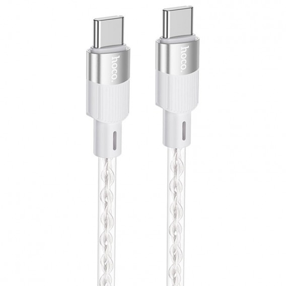 Дата кабель Hoco X99 Crystal Junction Type-C to Type-C 60W (1m) Gray
