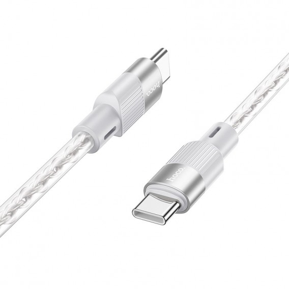 Дата кабель Hoco X99 Crystal Junction Type-C to Type-C 60W (1m) Gray Дата кабель Hoco X99 Crystal Junction Type-C to Type-C 60W (1m) Gray