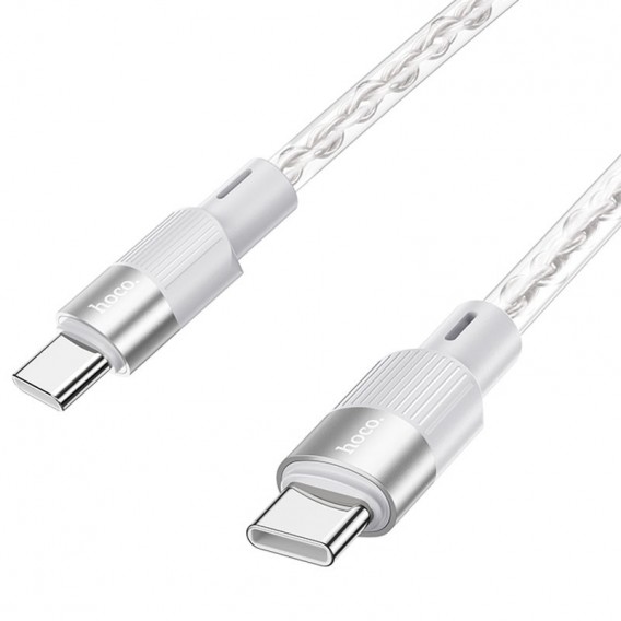 Дата кабель Hoco X99 Crystal Junction Type-C to Type-C 60W (1m) Gray Дата кабель Hoco X99 Crystal Junction Type-C to Type-C 60W (1m) Gray