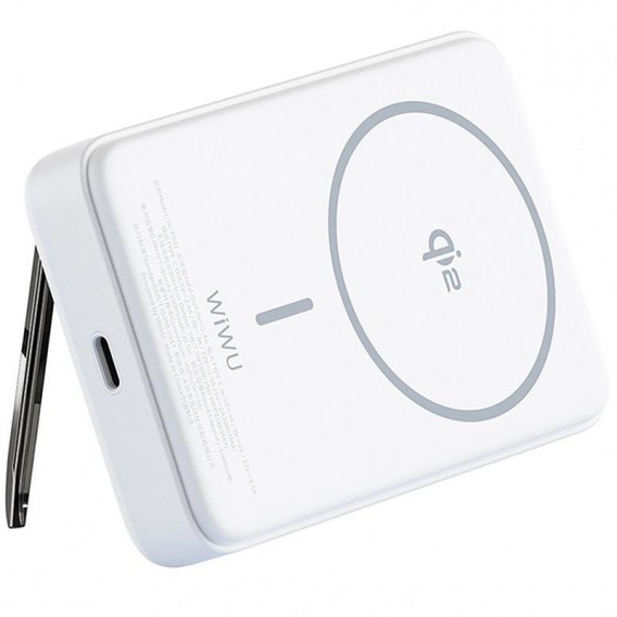 Портативний ЗП Power Bank WIWU Wi-P031 Magnetic з БЗП Qi2 30W 10000 mAh White Портативний ЗП Power Bank WIWU Wi-P031 Magnetic з БЗП Qi2 30W 10000 mAh White