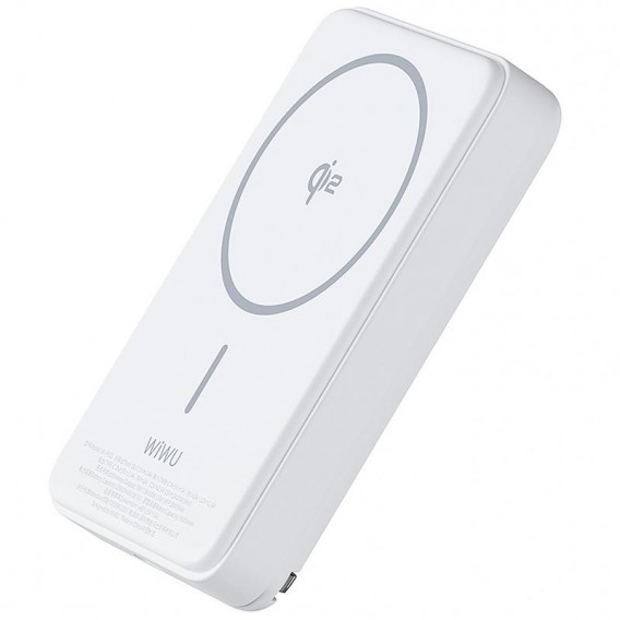 Портативний ЗП Power Bank WIWU Wi-P031 Magnetic з БЗП Qi2 30W 10000 mAh White Портативний ЗП Power Bank WIWU Wi-P031 Magnetic з БЗП Qi2 30W 10000 mAh White