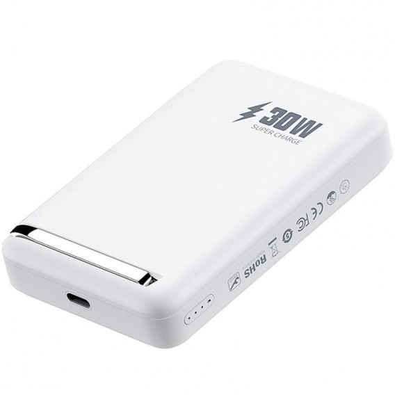 Портативний ЗП Power Bank WIWU Wi-P031 Magnetic з БЗП Qi2 30W 10000 mAh White Портативний ЗП Power Bank WIWU Wi-P031 Magnetic з БЗП Qi2 30W 10000 mAh White