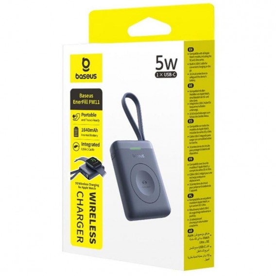 Портативний ЗП Power Bank Baseus EnerFill FW11 for Apple Watch 5W 1640 mAh (E02053) Midnight Портативний ЗП Power Bank Baseus EnerFill FW11 for Apple Watch 5W 1640 mAh (E02053) Midnight