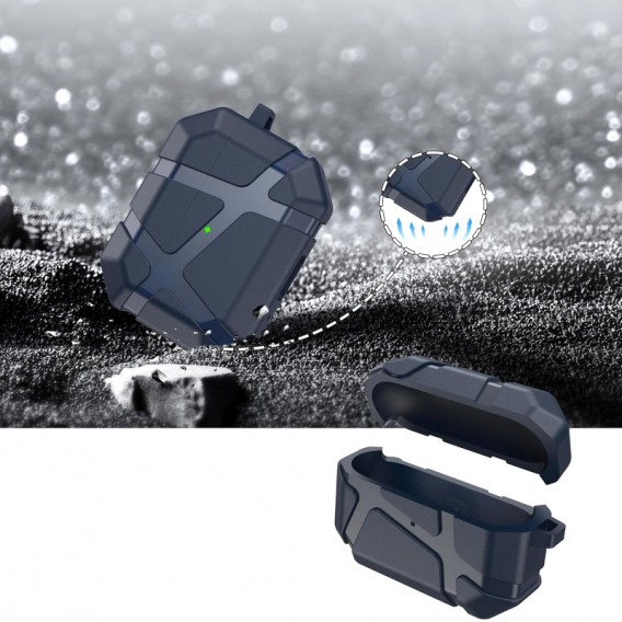 Ударостійкий футляр Titan Armor для навушників Airpods 3 Midnight Blue