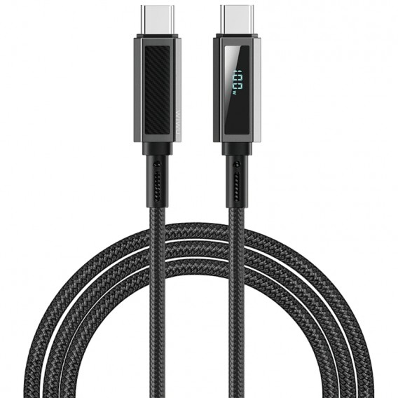 Дата кабель WIWU C079 Warriors Type-C to Type-C 100W (1.2m) Black Дата кабель WIWU C079 Warriors Type-C to Type-C 100W (1.2m) Black