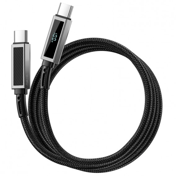 Дата кабель WIWU C079 Warriors Type-C to Type-C 100W (1.2m) Black Дата кабель WIWU C079 Warriors Type-C to Type-C 100W (1.2m) Black