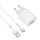 МЗП Hoco C72Q Glorious QC3.0 18W (1USB-A) + кабель USB to Type-C Білий