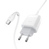 МЗП Hoco C72Q Glorious QC3.0 18W (1USB-A) + кабель USB to Type-C Білий