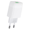 МЗП Hoco C72Q Glorious QC3.0 18W (1USB-A) + кабель USB to Type-C Білий