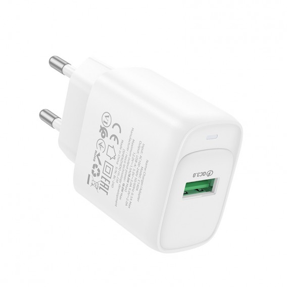 МЗП Hoco C140A Smart QC3.0 18W (1USB-A) White МЗП Hoco C140A Smart QC3.0 18W (1USB-A) White