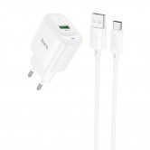 МЗП Hoco C140A Smart QC3.0 18W (1USB-A) + кабель USB to Type-C White МЗП Hoco C140A Smart QC3.0 18W (1USB-A) + кабель USB to Type-C White