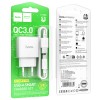 МЗП Hoco C140A Smart QC3.0 18W (1USB-A) + кабель USB to Type-C White